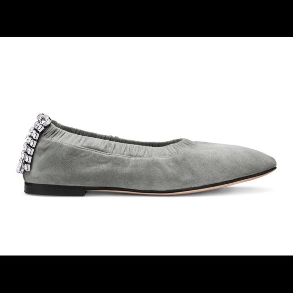 STUART WEITZMAN Dixie Suede Ballet Flat